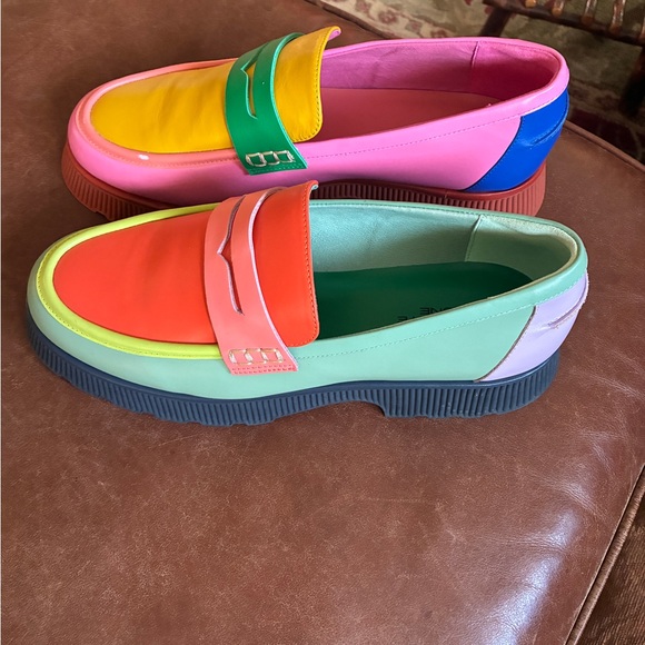 Charlotte Stone Adam lug sole penny loafers in Solimar color Women’s 15 - Picture 2 of 10